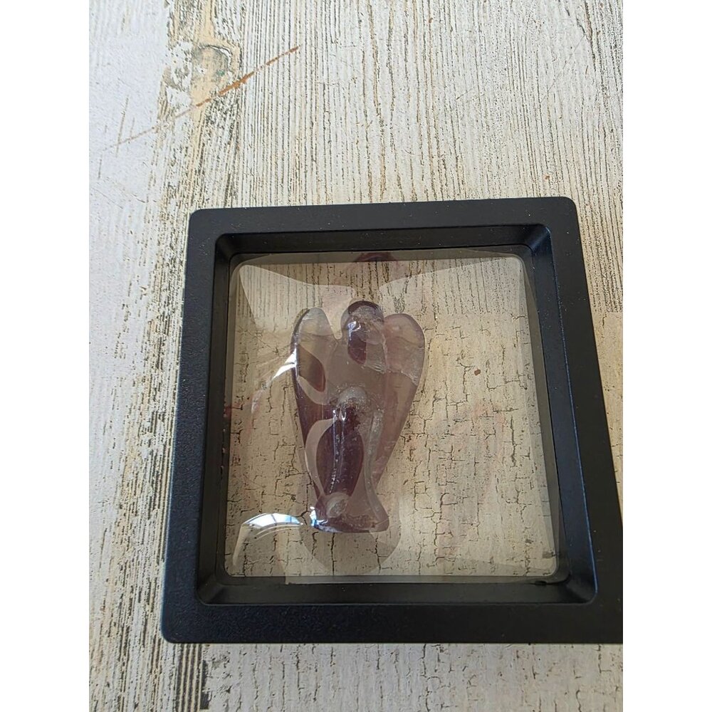 Kalifano fluorite Peace purple Angel cherub rock crystal statue figurine